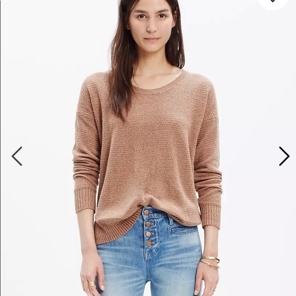 Madewell Sweaters - Madewell green cotton knit sweater size XS